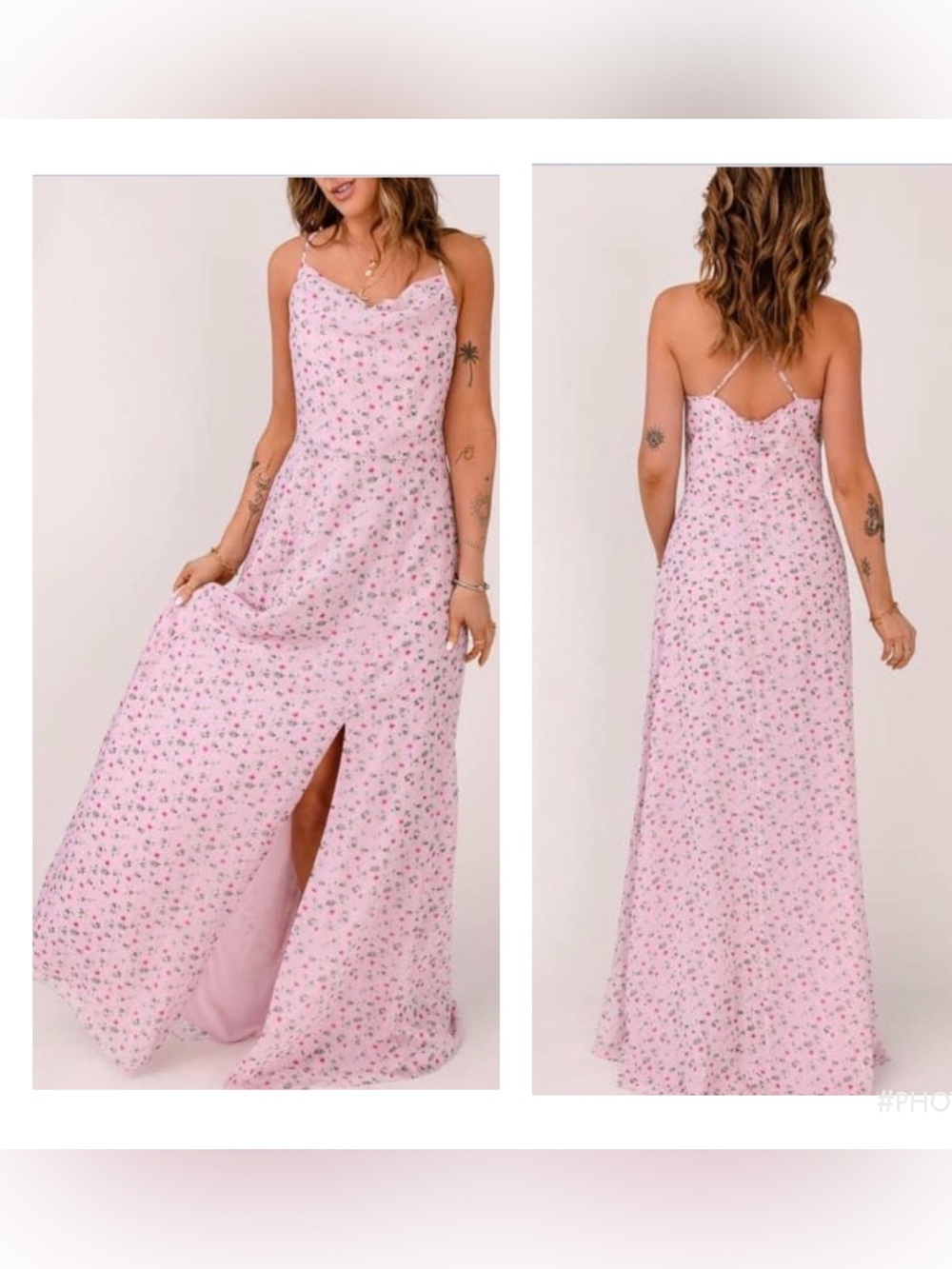 NEW- Zen Lily Float In Floral Pink Maxi Dress- XL